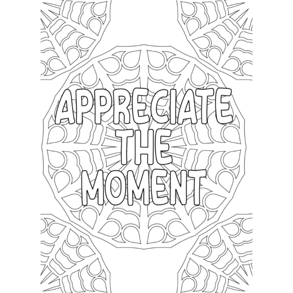 Mindfulness Mandala Quote Coloring Book