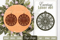 Snowflake Mandala Earrings SVG Bundle