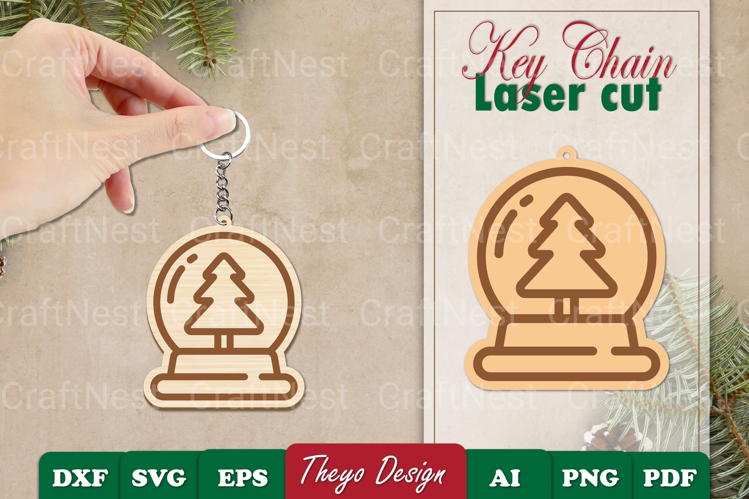 Christmas Keychain SVG Bundle