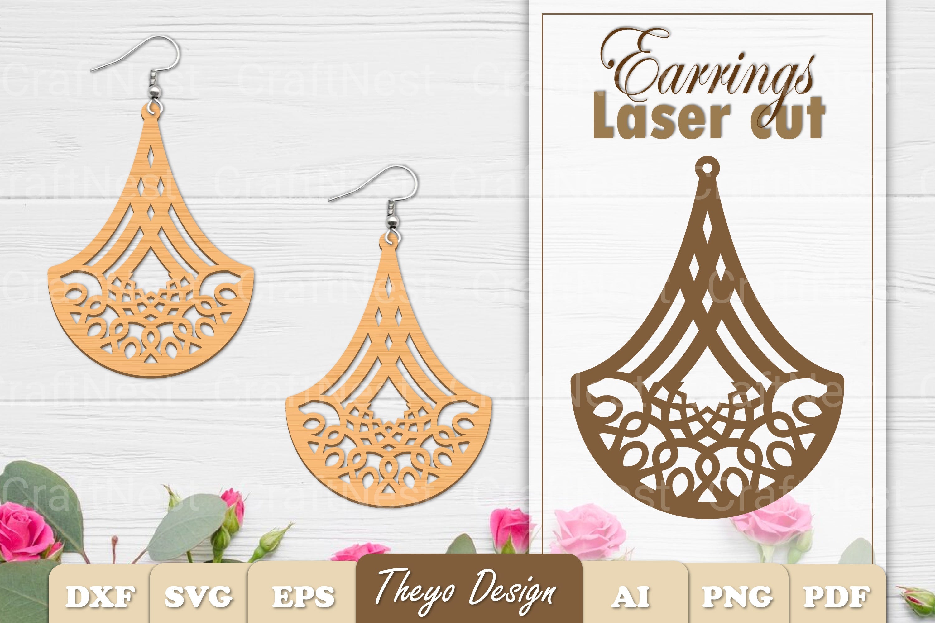 Earrings Mandala SVG Bundle