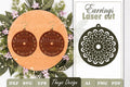 Snowflake Mandala Earrings SVG Bundle