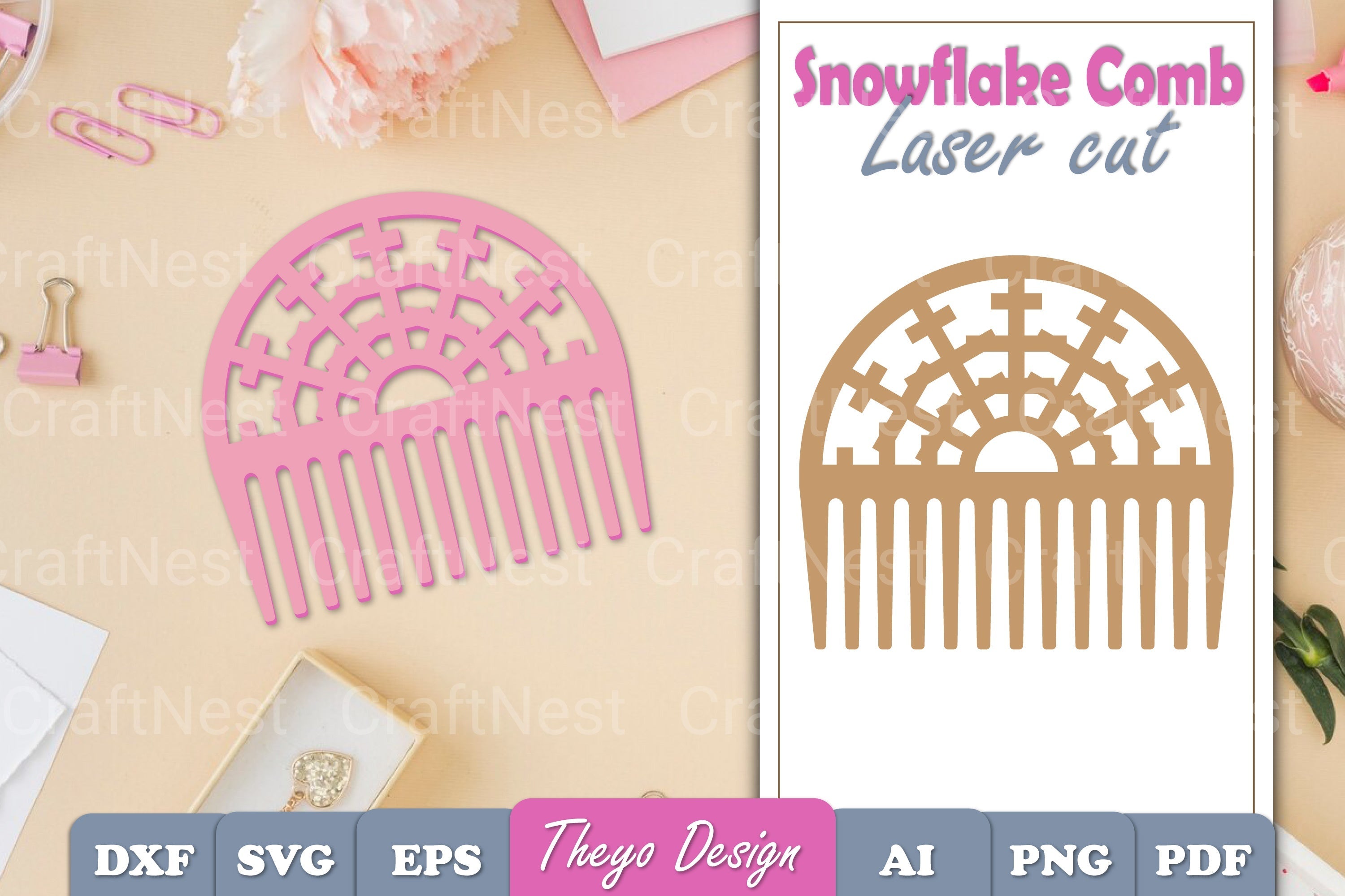 Comb Snowflake SVG Bundle