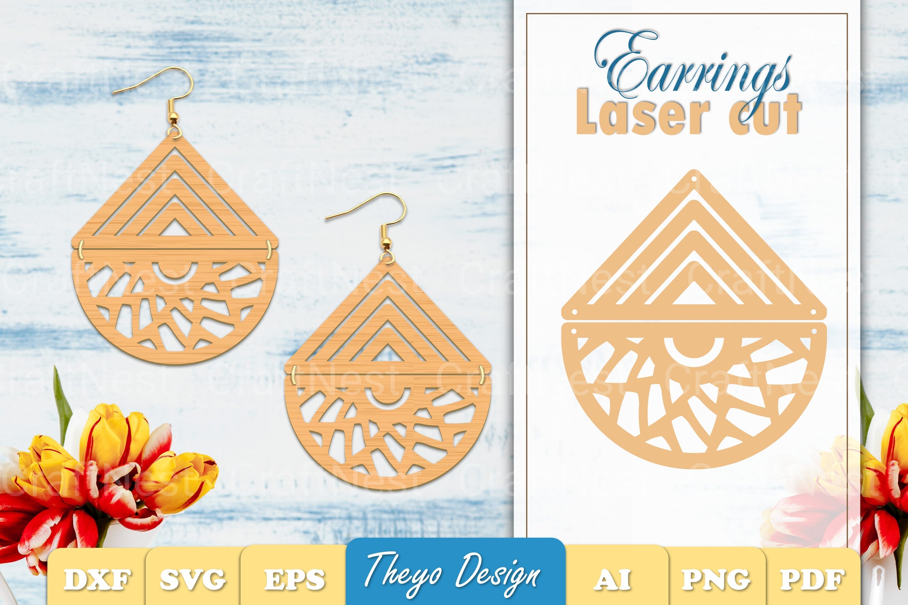 Earrings Mandala SVG Bundle SVG