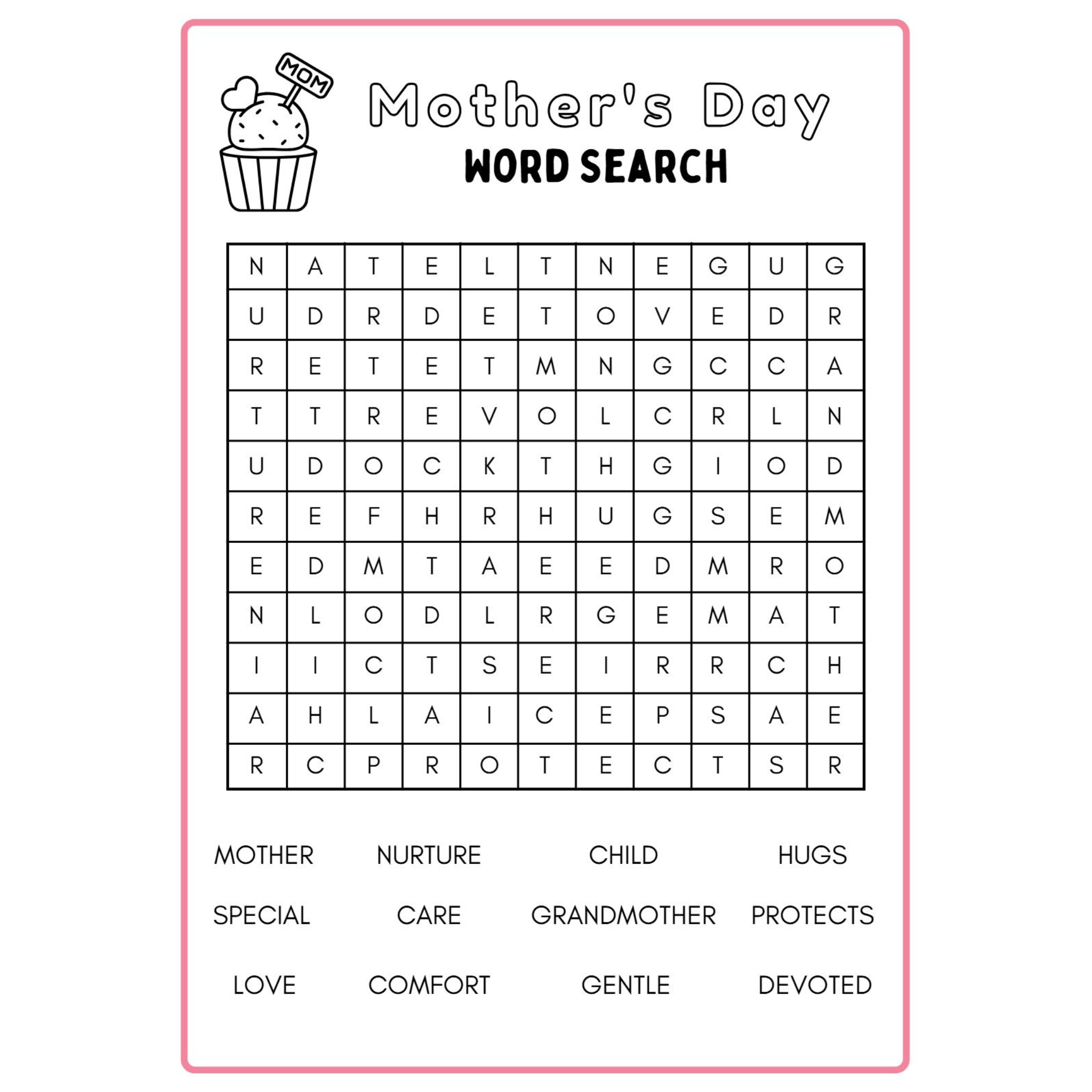 Mother's Day Coloring and Activity Book