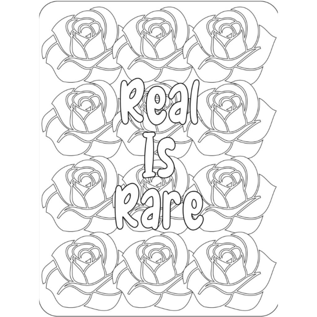 Motivational Floral Affirmation Coloring Book