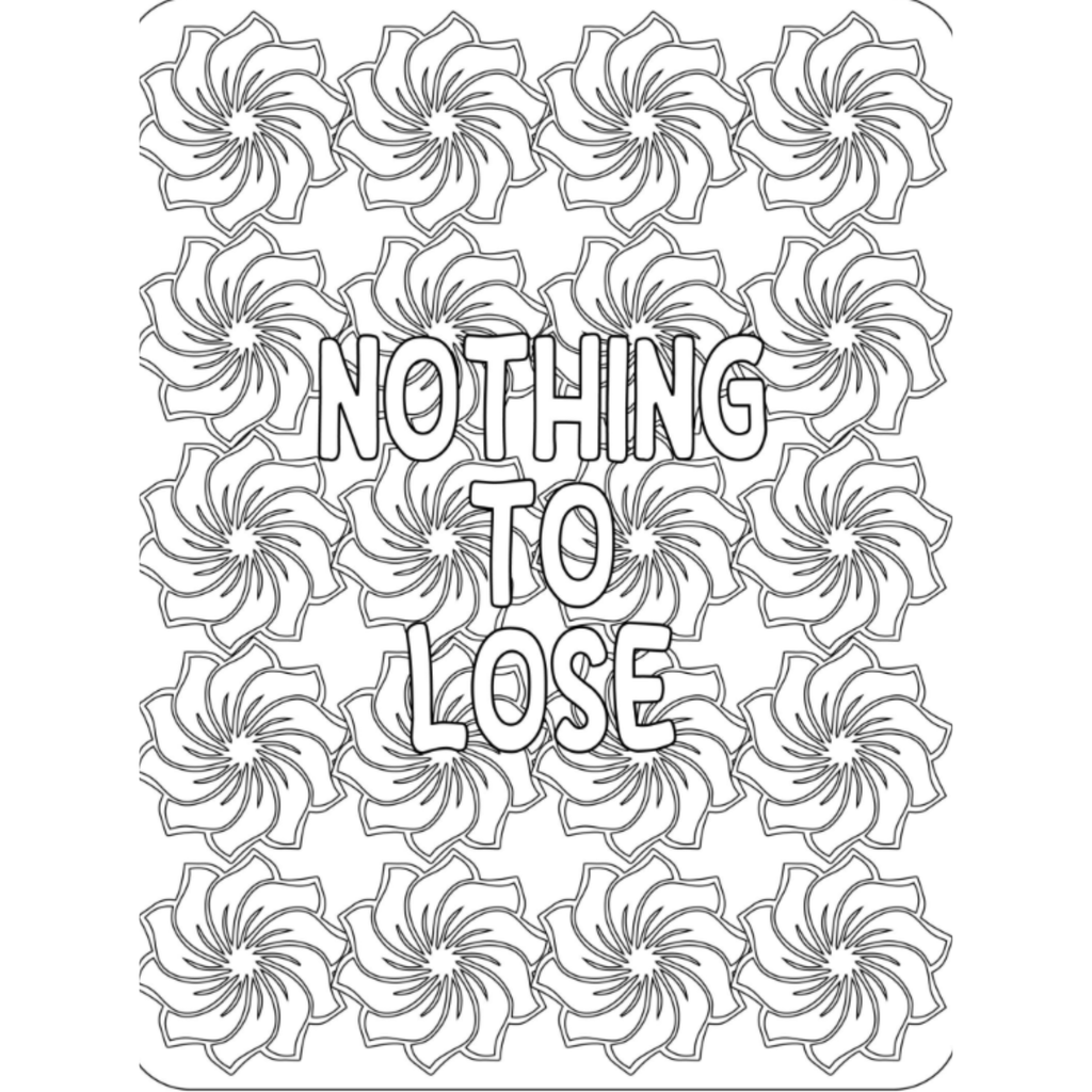Motivational Floral Affirmation Coloring Book