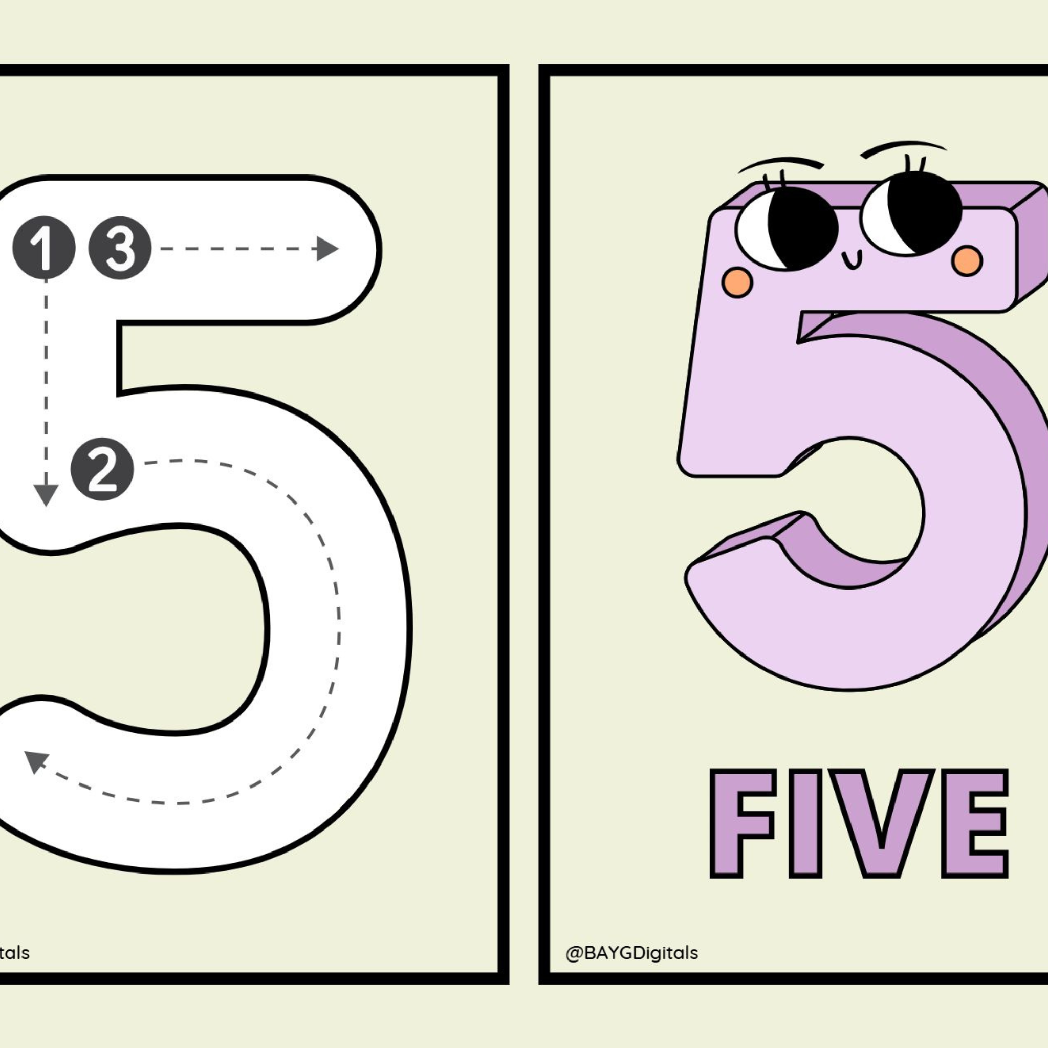 Number Tracing Flashcards 1 30