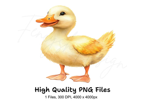 Adorable Duckling Illustration Clipart Bundle