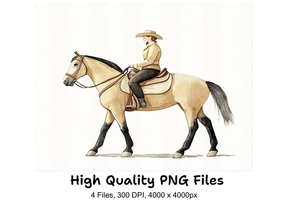 Equestrian Horse Rider Clipart Bundle