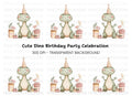 Sweet Baby Dinosaur Party Clipart Bundle