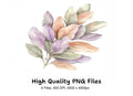 Pastel Botanical Leaf Clipart Bundle