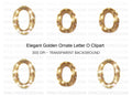 Golden Ornate Number Clipart Bundle