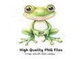 Charming Green Frog Clipart Bundle