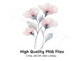 Elegant Translucent Floral Clipart Bundle