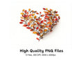 Autumn Leaves Heart Shape Clipart Bundle