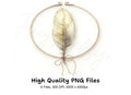 Boho Feather Hoop Clipart Bundle