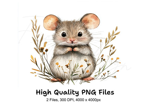 Adorable Field Mouse Clipart Bundle