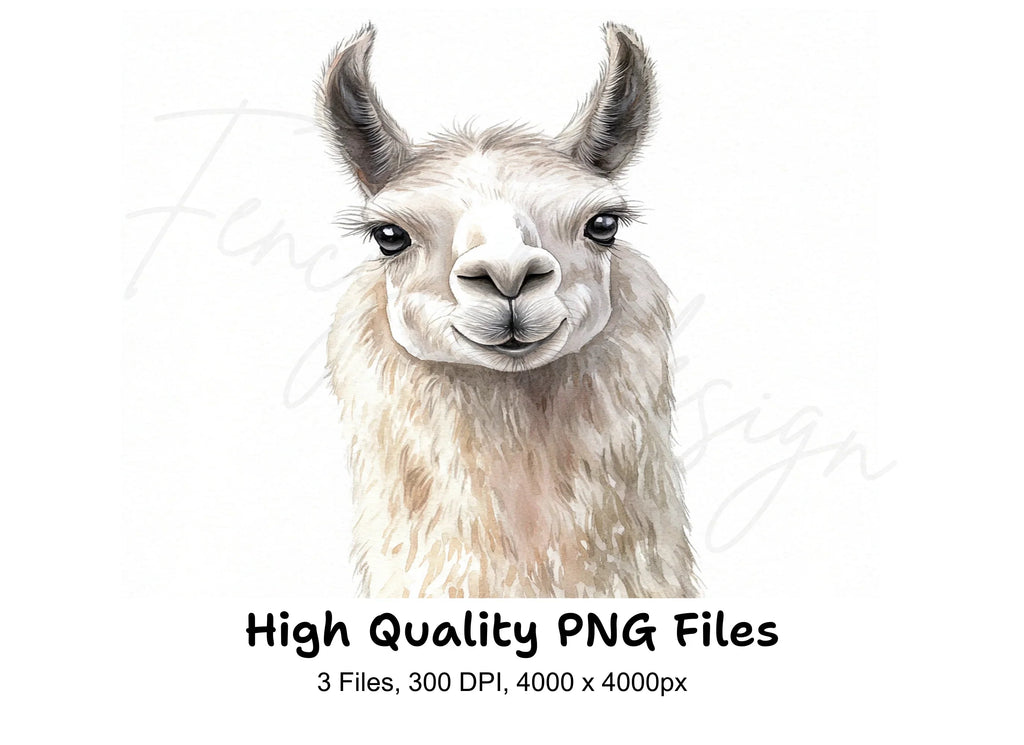Llama Head Clipart Bundle