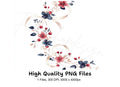 Floral Ribbon Corner Clipart Bundle