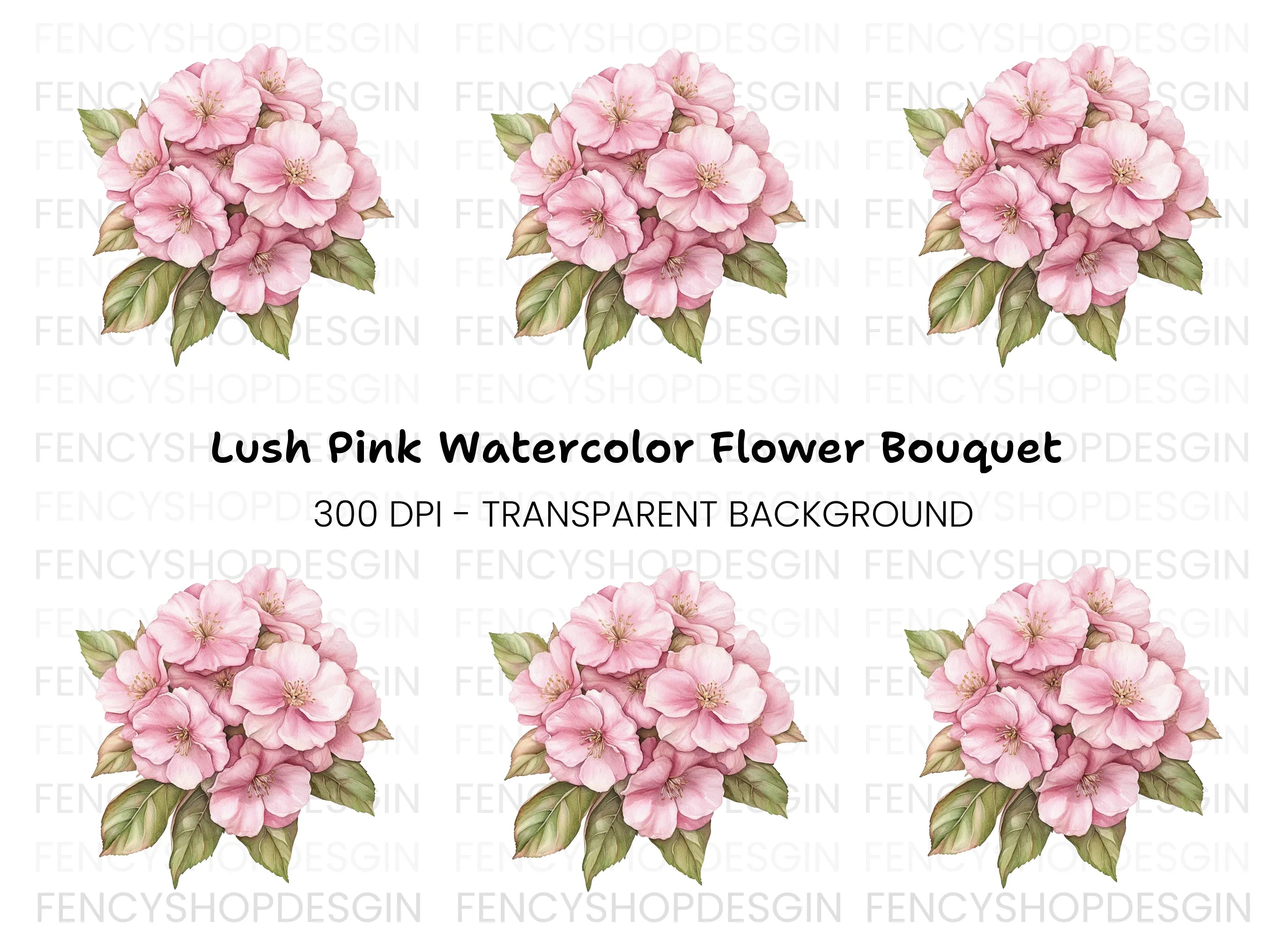 Cherry Blossom Bunch Clipart Bundle