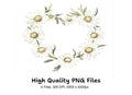 Charming Daisy Wreaths Clipart Bundle