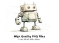 Cute Robot Clipart Bundle