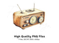 Vintage Radio Clipart Bundle