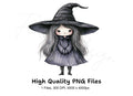Adorable Little Witch Clipart Bundle