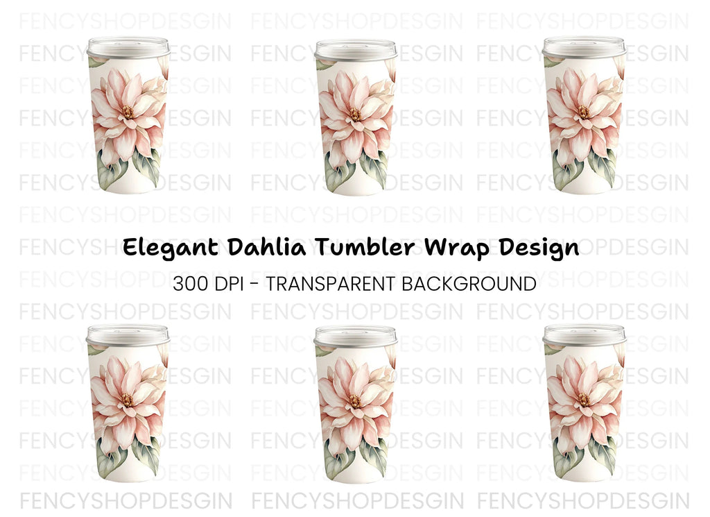 Floral Magnolia Tumbler Clipart Bundle