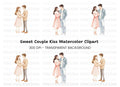 Romantic Couple Embrace Clipart Bundle