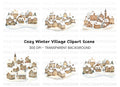 Winter Village Clipart Bundle