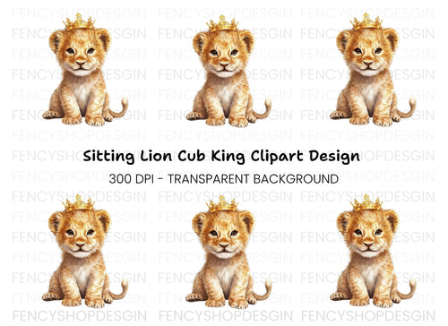 Adorable Lion King Cubs Clipart Bundle