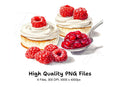 Delicious Raspberry Desserts Clipart Bundle