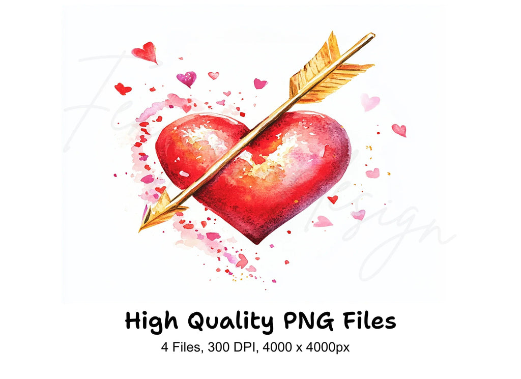 Heart Arrow Clipart Bundle