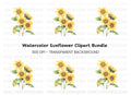 Vibrant Sunflower Bouquet Clipart Bundle