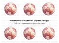 Red Soccer Ball Clipart Bundle