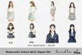 School Girls Clipart Bundle