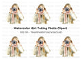 Girl With Camera Clipart Bundle