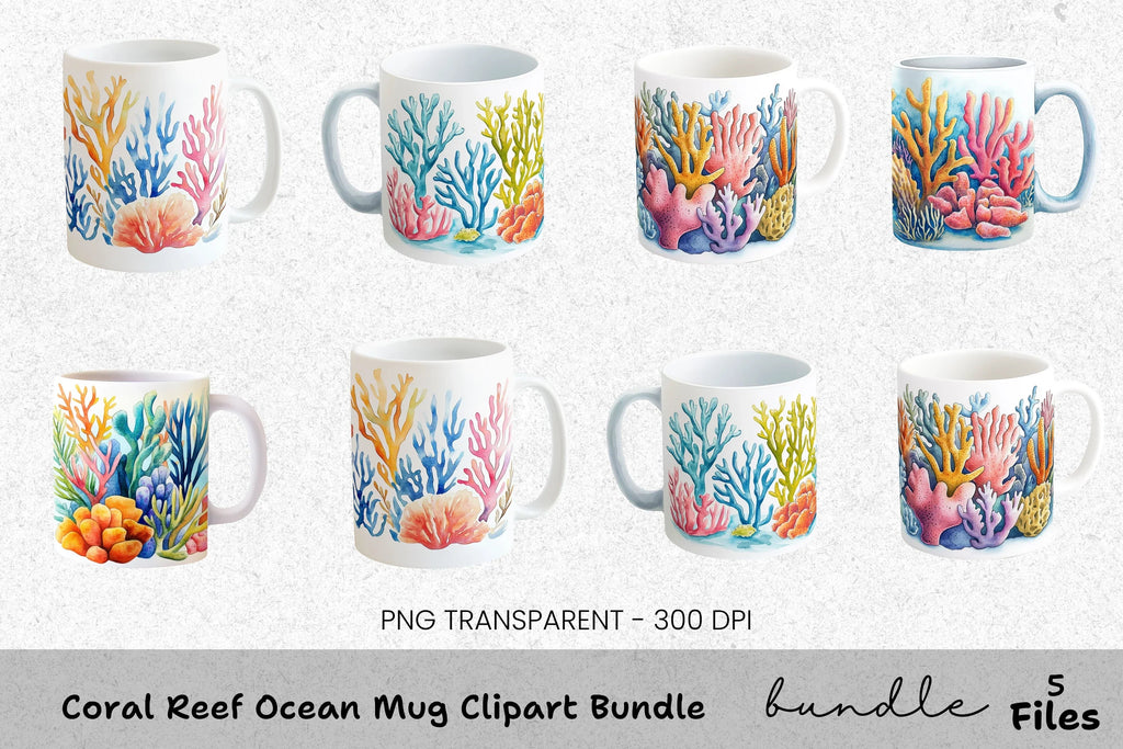 Coral Reef Ocean Clipart Bundle