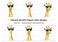 Stylish Giraffe Heads with Shades Clipart Bundle
