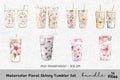 Floral Skinny Tumbler Clipart Bundle