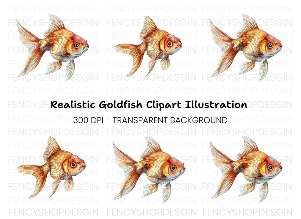 Golden Fish Clipart Bundle