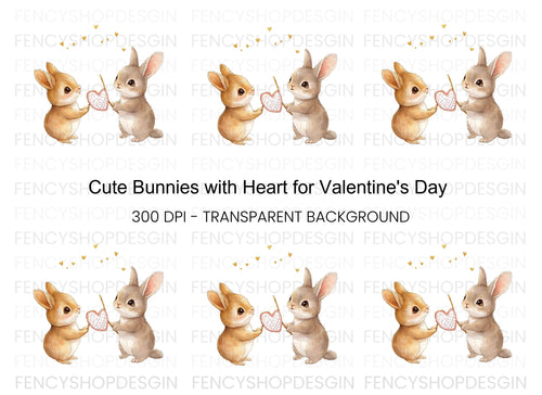 Adorable Bunny Love Clipart Bundle