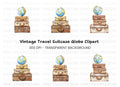 Travel Luggage with Globe Clipart Bundle