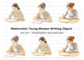 Girls Writing Clipart Bundle