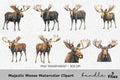 Majestic Moose Clipart Bundle