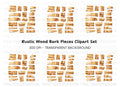 Distressed Wood Strips Clipart Bundle