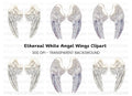 Graceful White Feathered Wings Clipart Bundle