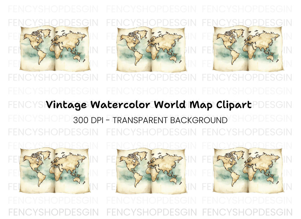 World Map Clipart Bundle