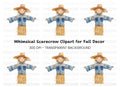Denim Shirt Scarecrow Clipart Bundle